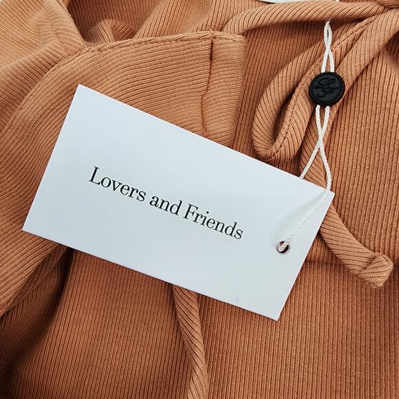 Lovers + Friends Johnson Open Back Thong Bodysuit In Terracotta Size Small - Picture 5 of 6